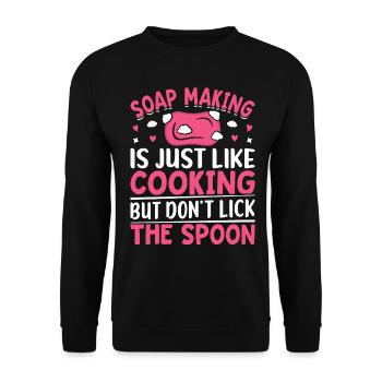 Soap manufacturer Soapologist - Unisex Sweatshirt - black - Front - Alina (178cm) & Michal (187cm)