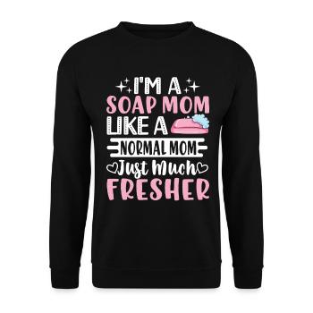 Fabrication de savon, savonnier, savonologue - Sweat-shirt Unisexe - noir - Devant - Alina (178cm) & Michal (187cm)