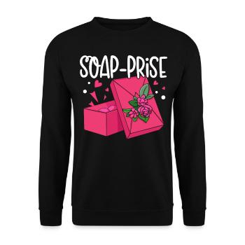 Seifenherstellung Seifenhersteller Soapologist - Unisex Pullover - Schwarz - Vorne - Alina (178cm) & Michal (187cm)