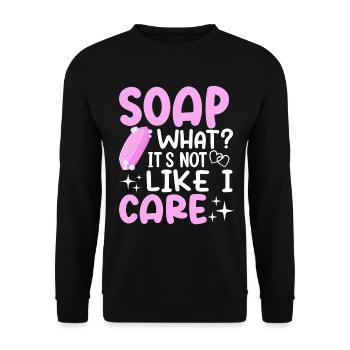 Fabrication de savon, savonnier, savonologue - Sweat-shirt Unisexe - noir - Devant - Alina (178cm) & Michal (187cm)