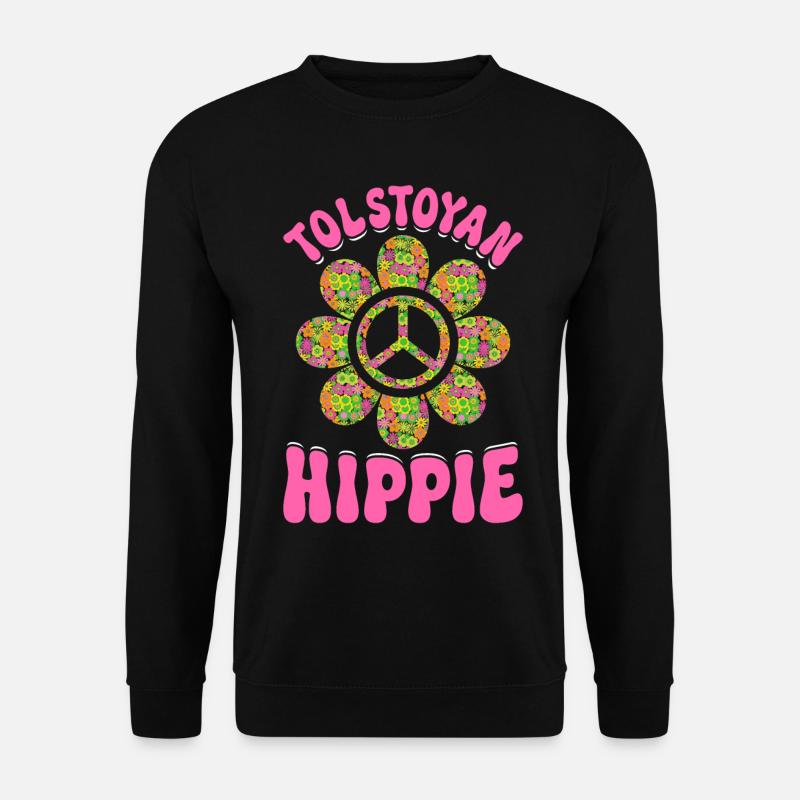 Floral Peace Groovy - Unisex Sweatshirt - black