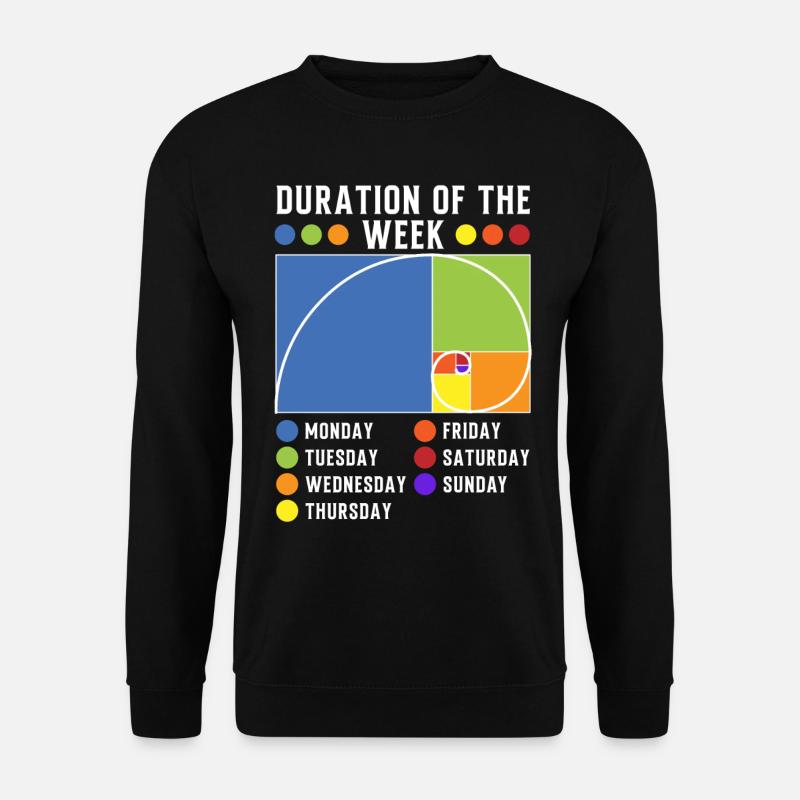 Lustiger Goldener Fibonacci-Zahlenschnitt - Unisex Pullover - Schwarz