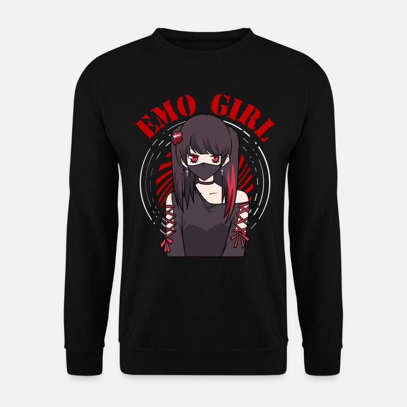 Emo Girl Goth Eboy Egirl - Unisex Pullover - Schwarz