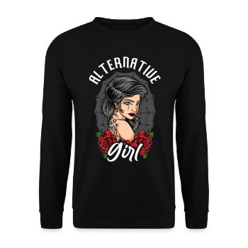 Alternative Girl Alt Girl Egirl - Unisex Sweatshirt - black - Front - Alina (178cm) & Michal (187cm)