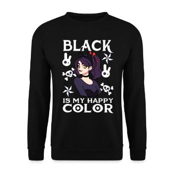 Funny Gothic Goth - Unisex Sweatshirt - black - Front - Alina (178cm) & Michal (187cm)