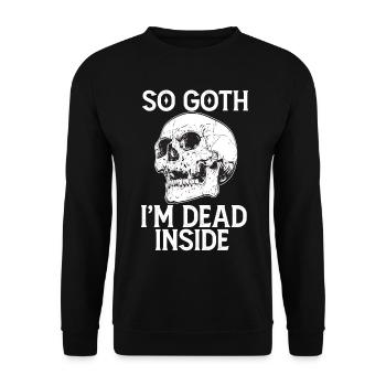 Funny Gothic skull - Unisex Sweatshirt - black - Front - Alina (178cm) & Michal (187cm)