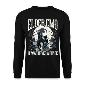 Lustiger Emo-Junge Emo-Mädchen - Unisex Pullover - Schwarz - Vorne - Alina (178cm) & Michal (187cm)