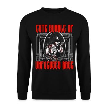 Funny Gothic Goth - Unisex Sweatshirt - black - Front - Alina (178cm) & Michal (187cm)