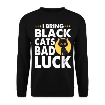 Funny Gothic Goth - Unisex Sweatshirt - black - Front - Alina (178cm) & Michal (187cm)