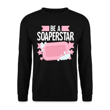 Fabrication de savon, savonnier, savonologue - Sweat-shirt Unisexe - noir - Devant - Alina (178cm) & Michal (187cm)