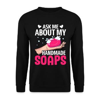 Fabrication de savon, savonnier, savonologue - Sweat-shirt Unisexe - noir - Devant - Alina (178cm) & Michal (187cm)