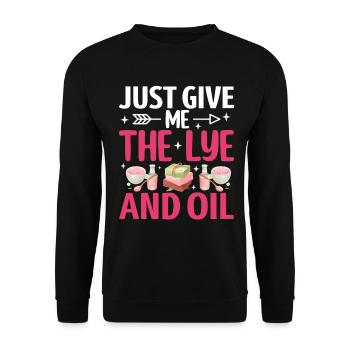 Soap Making, Soap Maker, Soapologist - Unisex Sweatshirt - black - Front - Alina (178cm) & Michal (187cm)