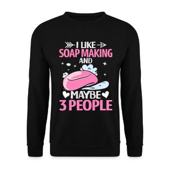 Savonnier Savonnologue - Sweat-shirt Unisexe - noir - Devant - Alina (178cm) & Michal (187cm)