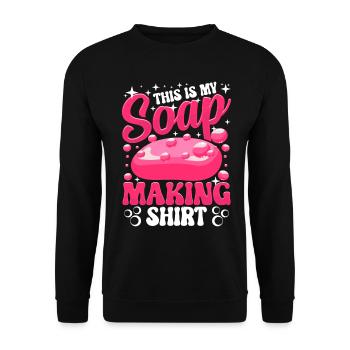 Savonnier Savonnologue - Sweat-shirt Unisexe - noir - Devant - Alina (178cm) & Michal (187cm)