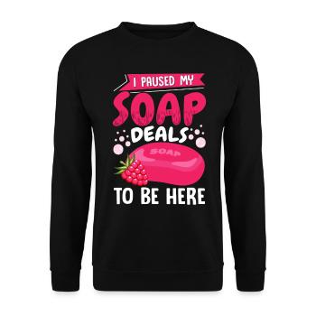 Fabrication de savon, savonnier, savonologue - Sweat-shirt Unisexe - noir - Devant - Alina (178cm) & Michal (187cm)
