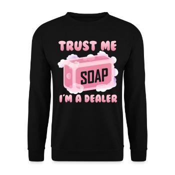 Fabrication de savon, savonnier, savonologue - Sweat-shirt Unisexe - noir - Devant - Alina (178cm) & Michal (187cm)