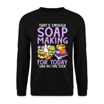 Soap manufacturer Soapologist - Unisex Sweatshirt - black - Front - Alina (178cm) & Michal (187cm)