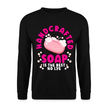 Soap Making, Soap Maker, Soapologist - Unisex Sweatshirt - black - Front - Alina (178cm) & Michal (187cm)