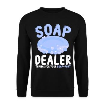 Soap Making, Soap Maker, Soapologist - Unisex Sweatshirt - black - Front - Alina (178cm) & Michal (187cm)