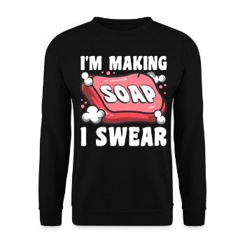 Fabrication de savon, savonnier, savonologue - Sweat-shirt Unisexe - noir - Devant - Alina (178cm) & Michal (187cm)