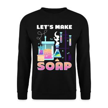 Fabrication de savon, savonnier, savonologue - Sweat-shirt Unisexe - noir - Devant - Alina (178cm) & Michal (187cm)