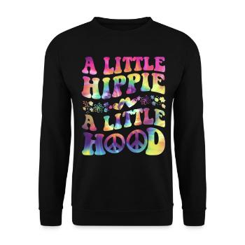 Tie dyeing peace - Unisex Sweatshirt - black - Front - Alina (178cm) & Michal (187cm)
