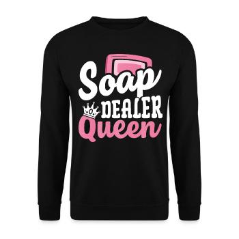 Soap Making, Soap Maker, Soapologist - Unisex Sweatshirt - black - Front - Alina (178cm) & Michal (187cm)