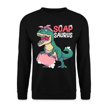 Fabrication de savon, savonnier, savonologue - Sweat-shirt Unisexe - noir - Devant - Alina (178cm) & Michal (187cm)