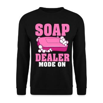 Soap Making, Soap Maker, Soapologist - Unisex Sweatshirt - black - Front - Alina (178cm) & Michal (187cm)
