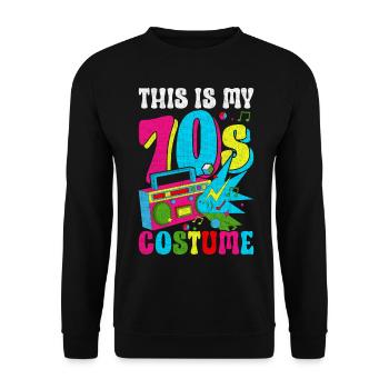 Hippie Retro Vaporwave - Unisex Pullover - Schwarz - Vorne - Alina (178cm) & Michal (187cm)