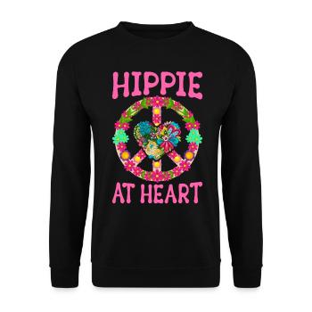Paix Groovy - Sweat-shirt Unisexe - noir - Devant - Alina (178cm) & Michal (187cm)