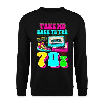 Hippie Groovy Retro Vaporwave - Sweat-shirt Unisexe - noir - Devant - Alina (178cm) & Michal (187cm)