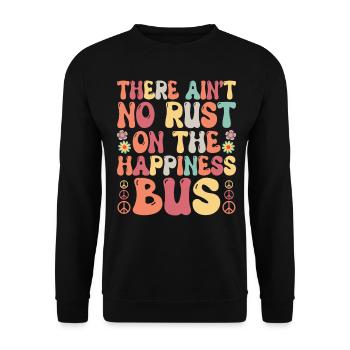 Hippie Frieden Freundlichkeit - Unisex Pullover - Schwarz - Vorne - Alina (178cm) & Michal (187cm)