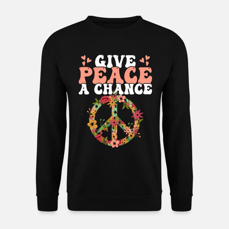 Hippie Peace Kindness - Unisex Sweatshirt - black