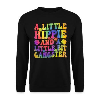 Peace Tie Dye - Unisex Sweatshirt - black - Front - Alina (178cm) & Michal (187cm)
