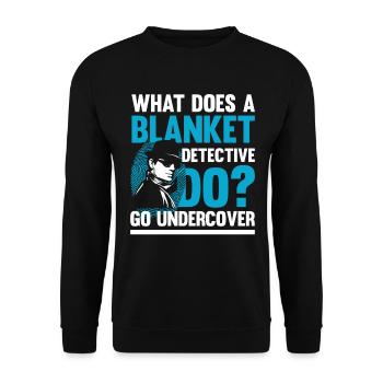 Blanket Detective Go Undercocer - Unisex Pullover - Schwarz - Vorne - Alina (178cm) & Michal (187cm)