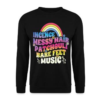 Drôle de gentillesse de paix hippie - Sweat-shirt Unisexe - noir - Devant - Alina (178cm) & Michal (187cm)