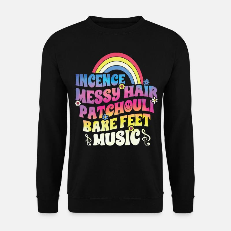 Funny Hippie Peace Kindness - Unisex Sweatshirt - black