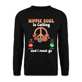 Drôle de paix hippie - Sweat-shirt Unisexe - noir - Devant - Alina (178cm) & Michal (187cm)