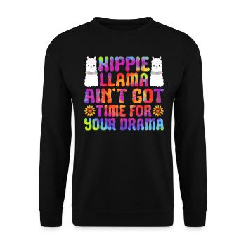 Funny hippie tie coloring - Unisex Sweatshirt - black - Front - Alina (178cm) & Michal (187cm)