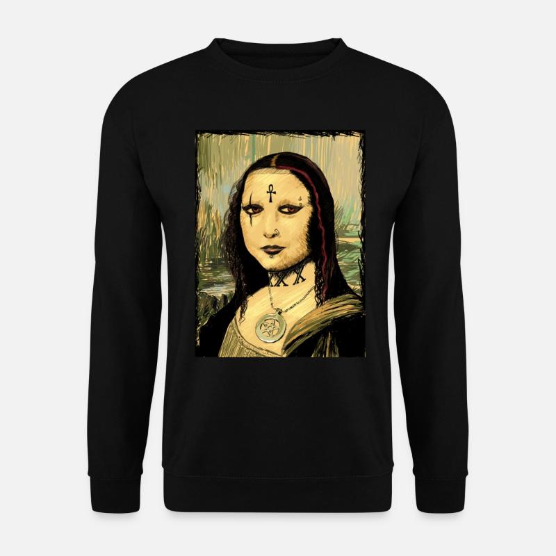 Gothic Goth Mona Lisa - Unisex Sweatshirt - black