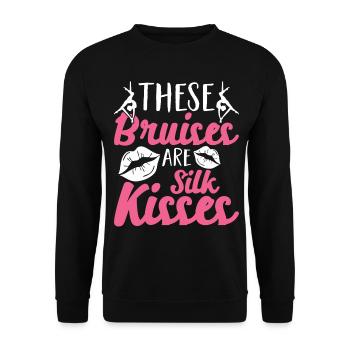 Aerial Silk Aerialist - Unisex Sweatshirt - black - Front - Alina (178cm) & Michal (187cm)