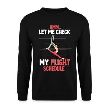 Acrobate de soie aérienne - Sweat-shirt Unisexe - noir - Devant - Alina (178cm) & Michal (187cm)