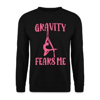 Aerial Silk Aerialist - Unisex Pullover - Schwarz - Vorne - Alina (178cm) & Michal (187cm)