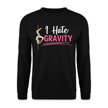 Acrobate de soie aérienne - Sweat-shirt Unisexe - noir - Devant - Alina (178cm) & Michal (187cm)