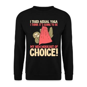 Acrobate de soie aérienne - Sweat-shirt Unisexe - noir - Devant - Alina (178cm) & Michal (187cm)