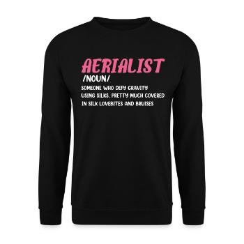 Air silk - Unisex Sweatshirt - black - Front - Alina (178cm) & Michal (187cm)