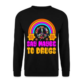 Funny hippie - Unisex Sweatshirt - black - Front - Alina (178cm) & Michal (187cm)