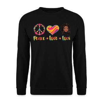 Hippie Dreadlocks Rasta - Unisex Sweatshirt - black - Front - Alina (178cm) & Michal (187cm)