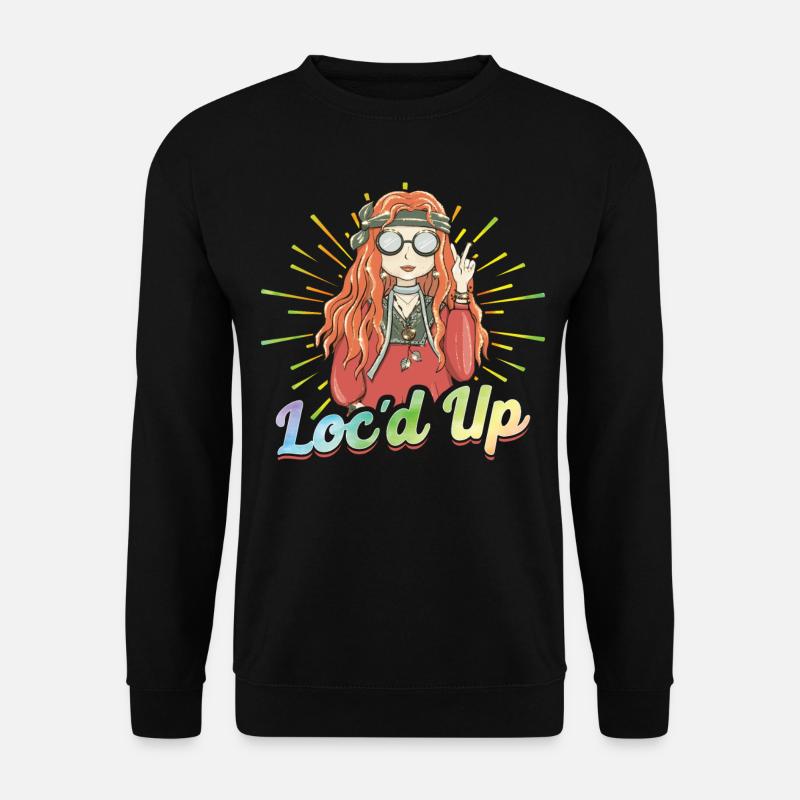 Hippie Dreadlocks Rasta - Unisex Sweatshirt - black